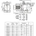 Насос (0,55кВт 220B 10,9 м3/ч h 8м в.ст.) Mayer Schwimmbad LX SGP075