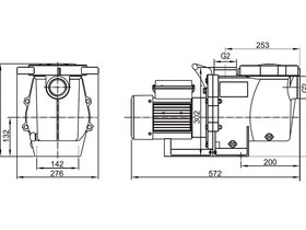 Насос (1,85кВт 380B 30 м3/ч h 8м в.ст.) Mayer Schwimmbad SGB250T