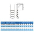 Лестница 3 ступени (ш.б.)  SL AISI-304 MARKOPOOL (STANDART)