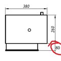 Ат 05.13.2М скиммер V 25 с регулятором уровня воды (плитка) L=80 мм AISI 316L