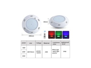 Прожектор накладной (25Вт/12В) LED RGB Tadpole JKD-YC280-AP