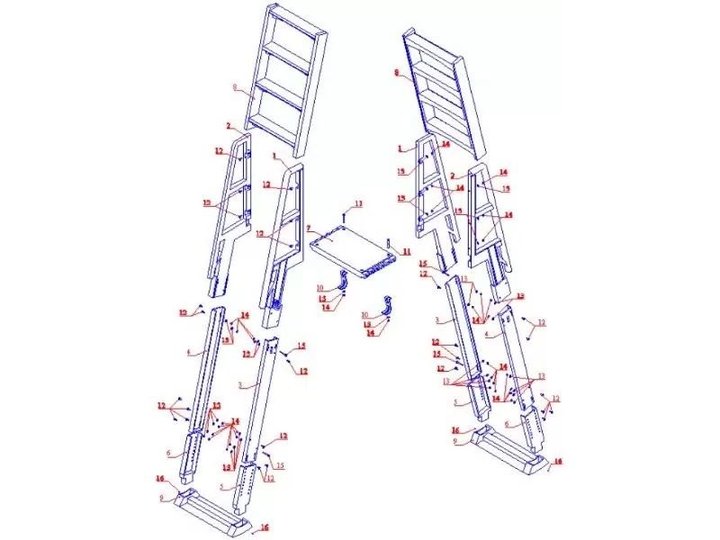 Тетива левая лестницы универсальной SLA 001 (В1)