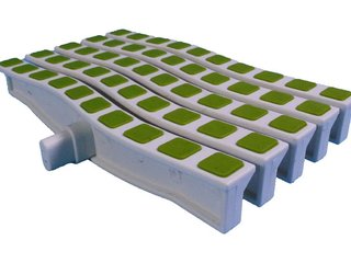 Решетка переливная цветная волна Anti Slip 250 х 26.5 мм зелеый DE2725W Emaux  88171109
