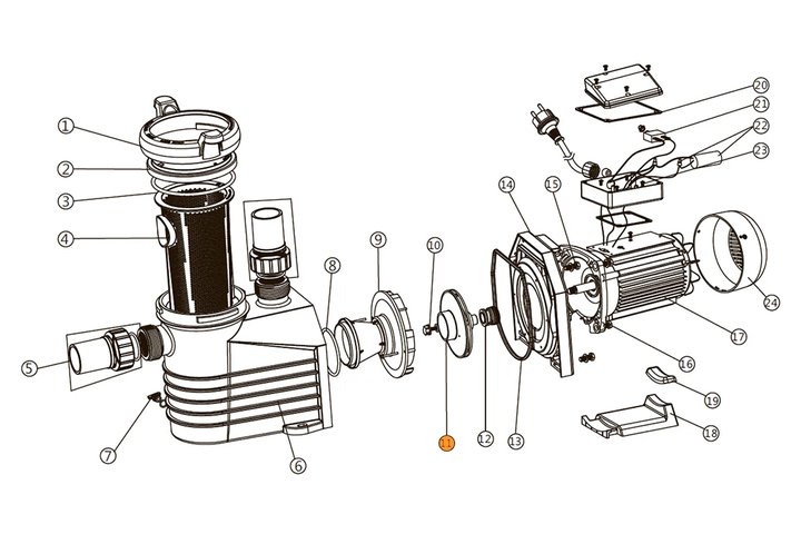 Рабочее колесо насоса E-Turbo ET200 Emaux 420360823