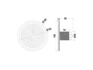 Прожектор встраиваемый 1 1/2 (18Вт/12В) LED RGB WAKING HJ-FG-PC168-1,5