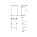 Лестница 4 ступени Kripsol TWO-PART/DOS PIEZAS (DPI 4.C) c поручнями
