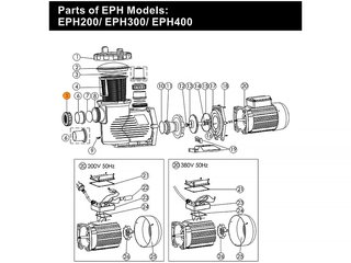 Гайка муфты d 63/75 мм насоса EPH Emaux 01013147