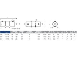 Теплообменник титановый( 75 kw) (гориз.) HST75 Emaux 9170205