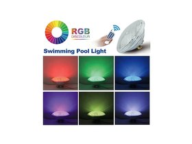 Лампа LED-PAR56 (25Вт/12В) RGB с пультом Tadpole JKD-P56-TG