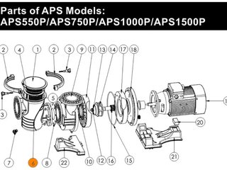Корпус префильтра насоса APS (5,5HP-7HP) (п.6) Emaux 420246559