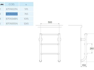 Лестница  без поручней 4 ступени Flexinox ESC PT AISI-316 (87174348)