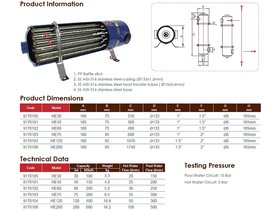 Теплообменник ( 60 kw) (вертик.) HE60 Emaux 9170102