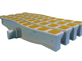 Решетка переливная цветная волна Anti Slip 250 х 26.5 мм желтый DE2725W Emaux  88171107