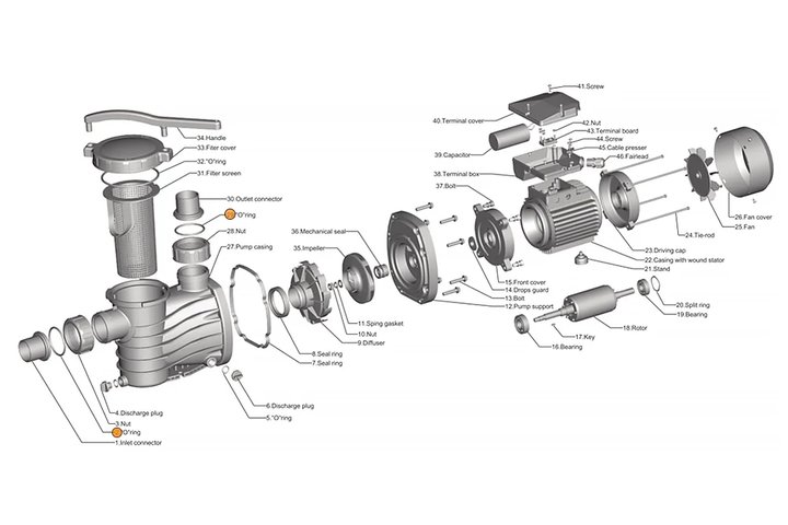 Прокладка-кольцо муфты d50 насоса HFC 03 (65х4,5) Happy Pump