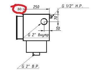 Ат 05.13.2 скиммер V 25 с регулятором уровня воды (плитка) L=80 мм