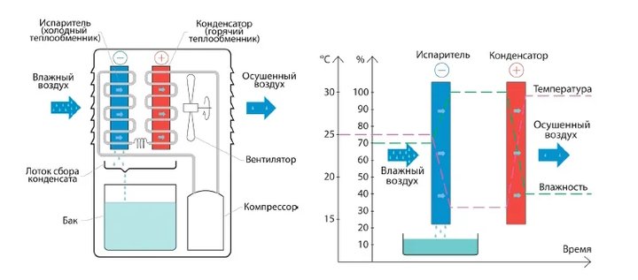 Осушитель воздуха промышленный DanVex DEH- 500i 50 л/сут, до 80 м2