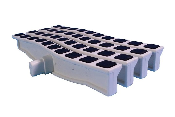 Решетка переливная цветная волна Anti Slip 250 х 26.5 мм серый DE2725W Emaux  88171102