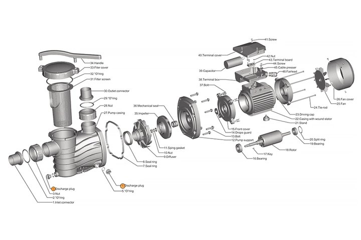 Винт сливной насоса HFC 02/03 Happy Pump