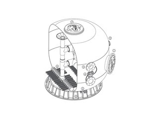 Фильтр  (1600мм  80 м3/ч  фланец д.110)  Emaux К1600 (без обвязки) 88011515
