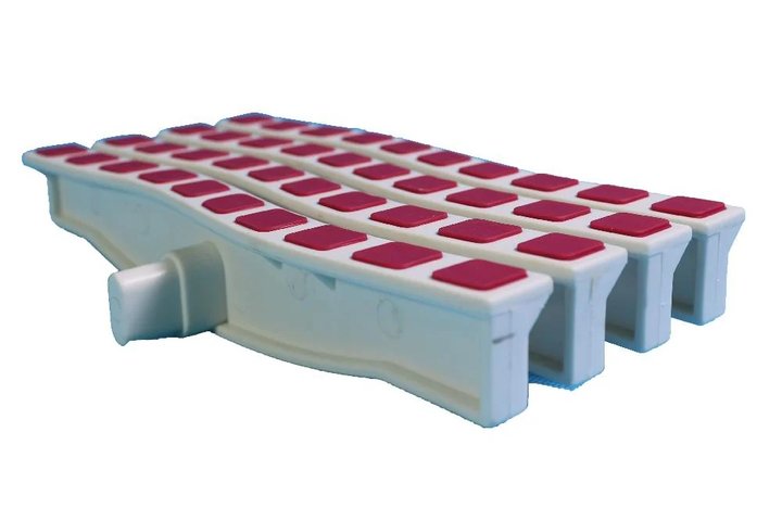 Решетка переливная цветная волна Anti Slip 250 х 26.5 мм красный DE2725W Emaux 88171106