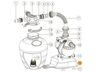 Платформа общая для бочки фильтра FSU Emaux (01111105)
