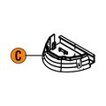 Пластина-фиксатор реек направляющих круглой секции нижняя бассейна (C) HARTLEY 9FCCOMBOM
