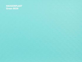 Пленка ПВХ (лайнер) (бирюзовая) Uni color Light Green 8039 Haogenplast ш.1,65 м