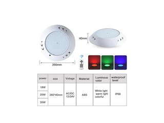 Прожектор накладной (25Вт/12В) LED RGB с пультом Tadpole JKD-YC260-AP