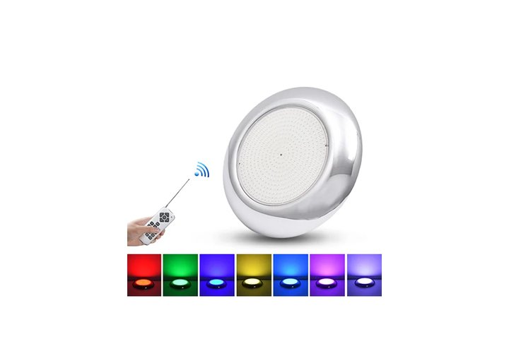 Прожектор накладной из нерж. стали (35Вт/12В) LED RGB с пультом Tadpole JKD-YC260-2SP