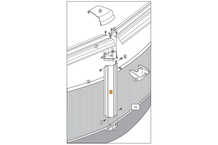 Стойка вертикальная декоративная (Эсприт - овал, круг - №1 (с.о.))  1440140