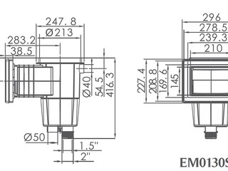 Скиммер (универсал.) Emaux EM0130-SV 88152512/91600316