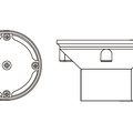 Форсунка возврата воды донная (плитка) Ф1-1/2'' Emaux EM2825E (Opus) 91600814