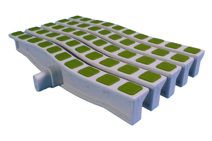 Решетка переливная цветная волна Anti Slip 250 х 26.5 мм зелеый DE2725W Emaux  88171109