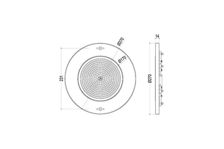 Прожектор накл.(с адаптером) из нерж.стали (18Вт/12В) LED White WAKING HJ-WM-SS270-FGV