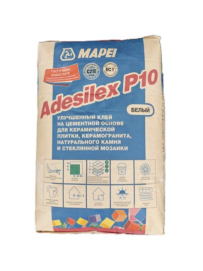 ADESILEX P10 улучшенный белый клей на цементной основе (25кг)