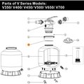 Прокладка-кольцо фланца бочки фильтра Emaux V350-V-650; S450-S650 MPV-01W-9B/MPV-01W-09A (02011134)