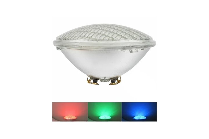 Лампа прож.пласт.с рамк. из нерж.ст.(16Вт/12В) с 252 LED-эл (цветн.) PAR56 EmauxLED-NP300-S 08040024