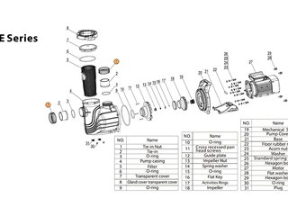 Гайка муфты d90 насоса SGE Mayer Schwimmbad LX A31020016