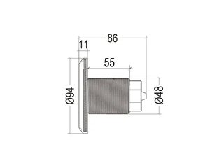 Прожектор встр. рамка белая 1 1/2 (9Вт/12В) LED RGB WAKING HJ-FG-PC94-1,5
