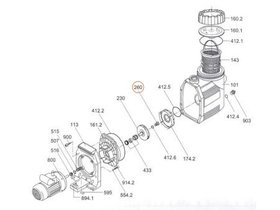 Винт крепления крыльч. к валу насоса Badu 90/20 фильтра Cristall D750  Behncke 951019 (2920.326.000)