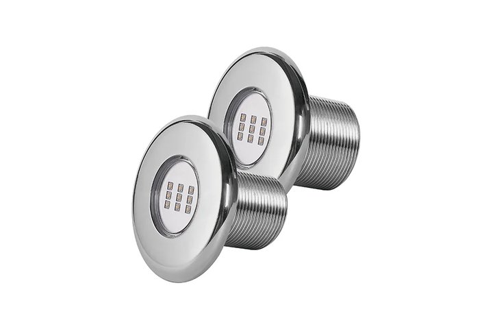 Прожектор встр.из нерж.стали 1 1/2 (18Вт/12В) LED RGB WAKING HJ-FG-SS100 -1,5