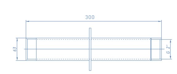 Ат 09.03 Стен. проход 300-2" нерж. ст. (плит.)