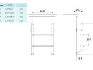 Лестница  без поручней 2 ступени Flexinox ESC PT AISI-316 (87174322)