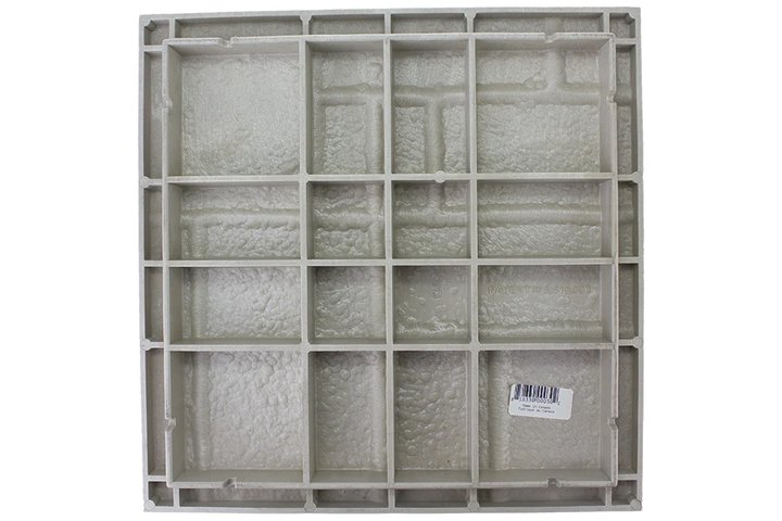 Плитка тротуарная пластиковая 40х40см серая (брусчатка) Vinyl Works