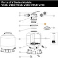 Болт с гайкой крепления хомута фланца бочки V350-V700, P400-P650, S450-S650  Emaux  89010119