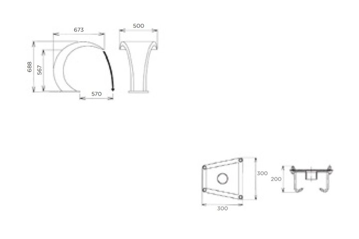 Водопад (полированный) Flexinox Water curtains (87185047+87185062)