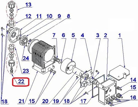 Адаптер под шланг хим.реаг. 4/6мм (всасывающ.) насоса-доз. DE и ст. Pool Relax Bayrol (125188)