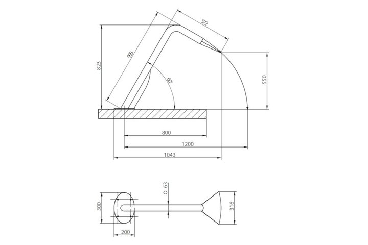 Водопад (полированный) Flexinox  Cannon Jet Plana (87185022)