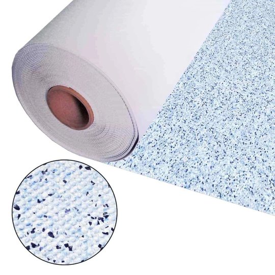 Пленка ПВХ (лайнер) (мраморная крошка) ребристая Aquaviva Terrazzo 1.65x20.2 м (33.33 м.кв)