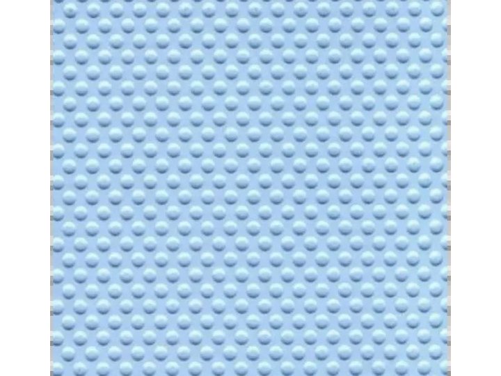 Пленка ПВХ (лайнер) (голубая) ребристая Uni color Light Blue 8286 Haogenplast ш.1,65 м